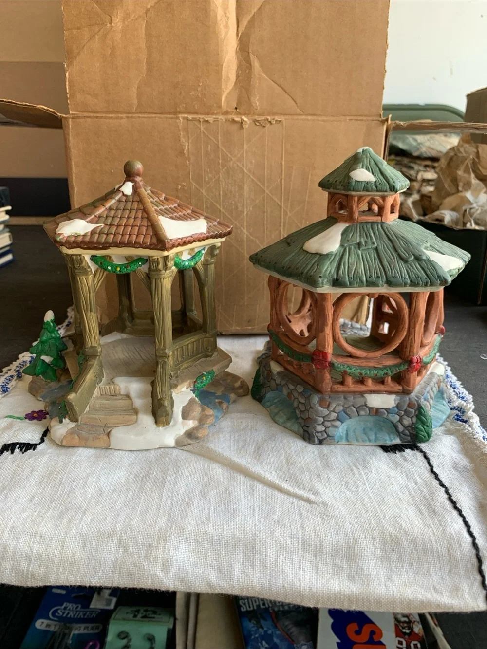 Old Ceramic Gazebo Figurines